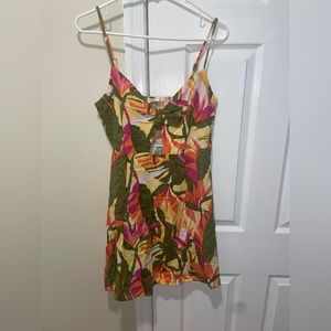 Rewind Mini Multi-Color Tropical Dress